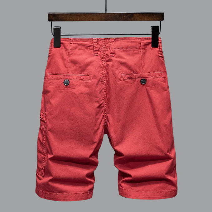 Full view of men's Cadiz cargo shorts, tailored fit, highlighting utility pockets & comfortable design for summer fashion.