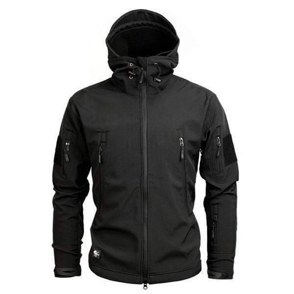 Durable men's camouflage outdoor jacket, fleece-lined for warmth & comfort
