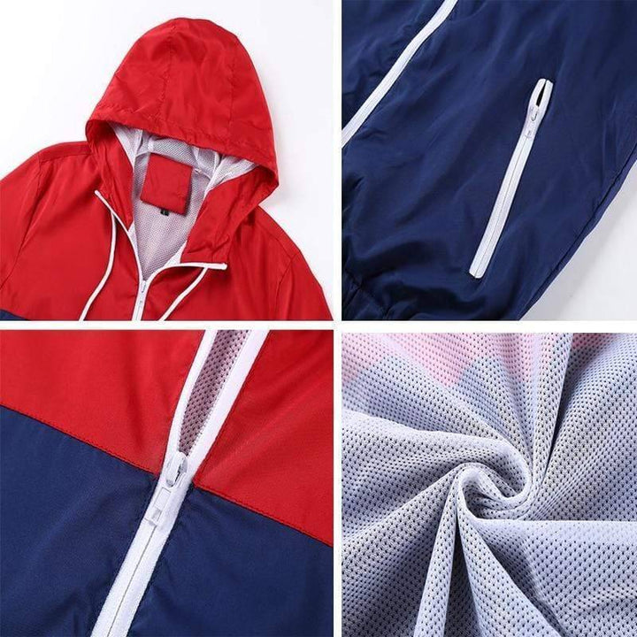 Military style men's camouflage jacket, hooded and lightweight for activewear