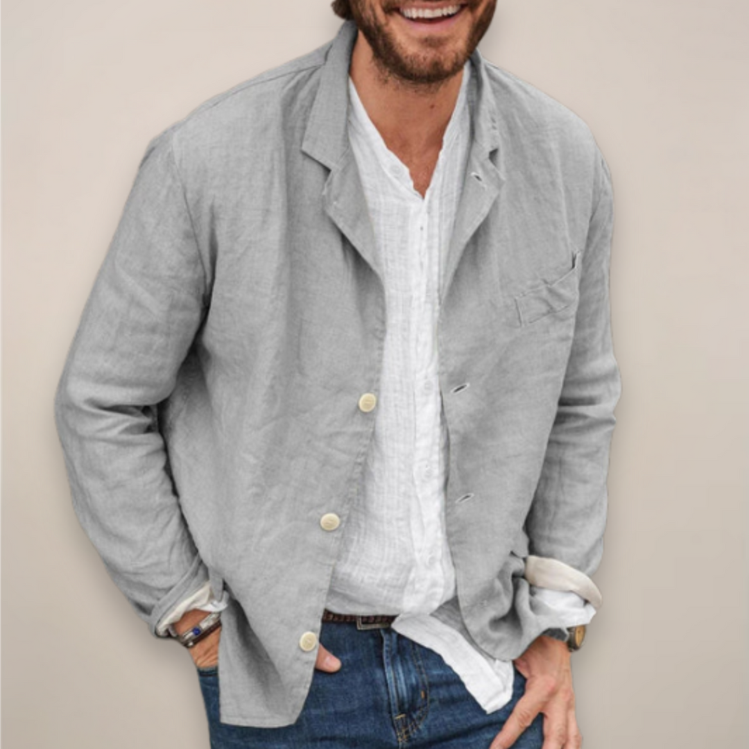 Stylish men's smart casual blazer, perfect for effortless everyday wear. Comfortable & versatile jacket.