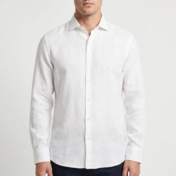 Summer fashion men's long-sleeve button-up shirt, a casual top for a relaxed and stylish look.