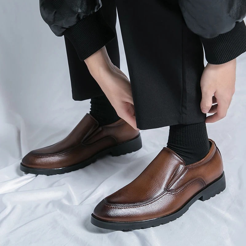Comfortable men's slip-on loafers, ideal for casual outfits or smart business casual attire.