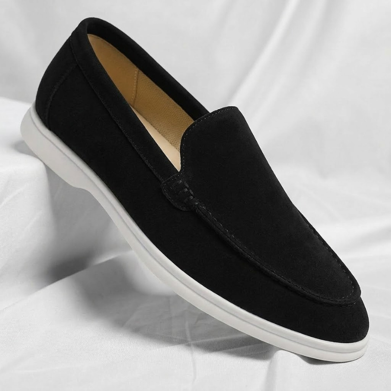 Detail of the sole on men's Chester comfort loafers, durable slip-on dress shoes built for everyday walking.
