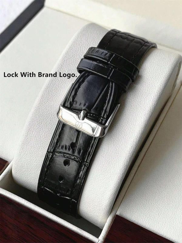High-quality men's dress watch, combining classic analog style with practical date display.