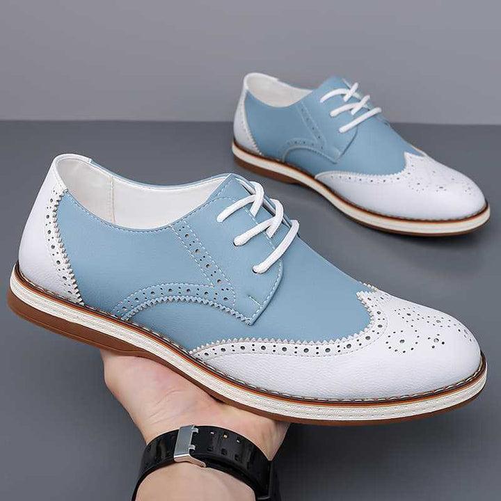 Lightweight & comfortable men's brogue dress shoes, ideal for all-day office wear & events.