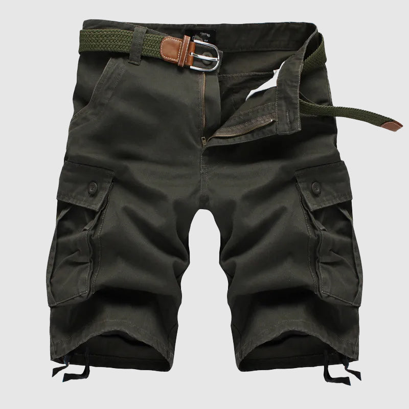 Adventure-ready men's cargo shorts with ample utility pockets, perfect for outdoor activities & comfort.