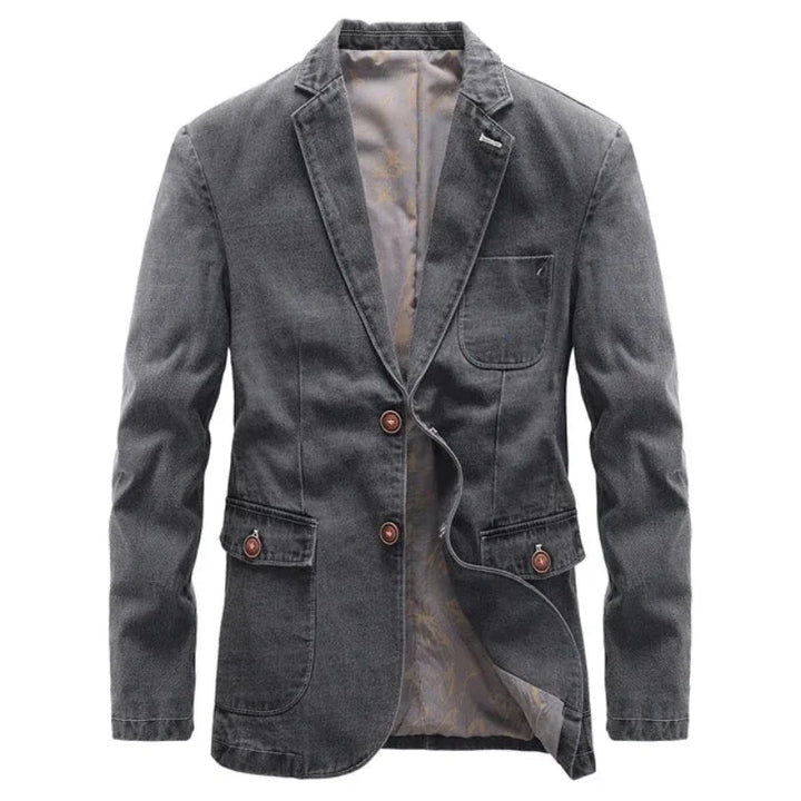 Men's classic denim jacket, timeless style, casual outerwear. Perfect fit for versatile fashion.