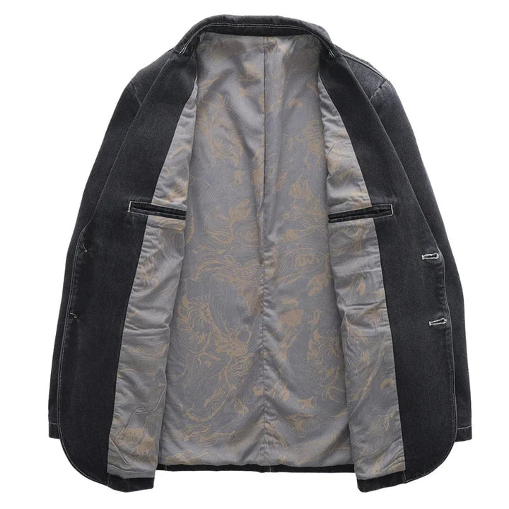Men's perfect fit denim jacket, classic casual outerwear for all seasons. Timeless fashion.