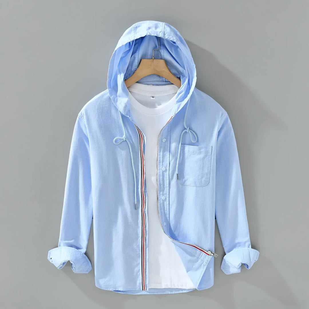 Men's classic everyday shirt in blue, perfect for versatile comfort and smart casual style, a timeless wardrobe staple.