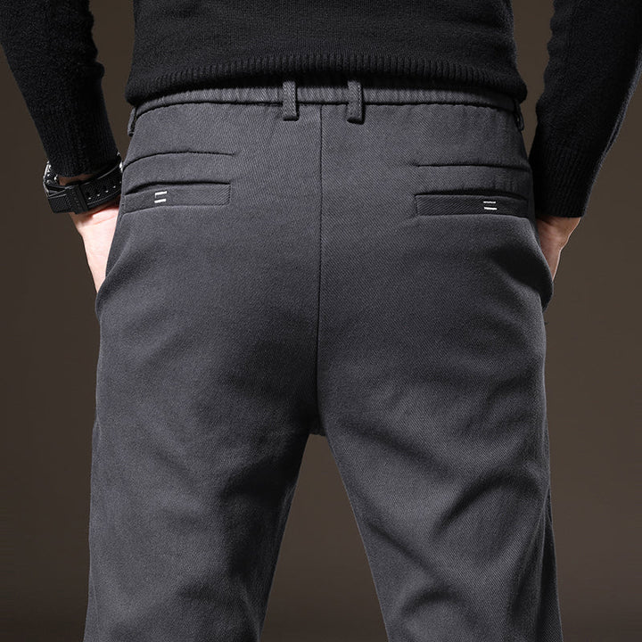 Durable army green classic fit pants for men, engineered with stretch for active comfort.