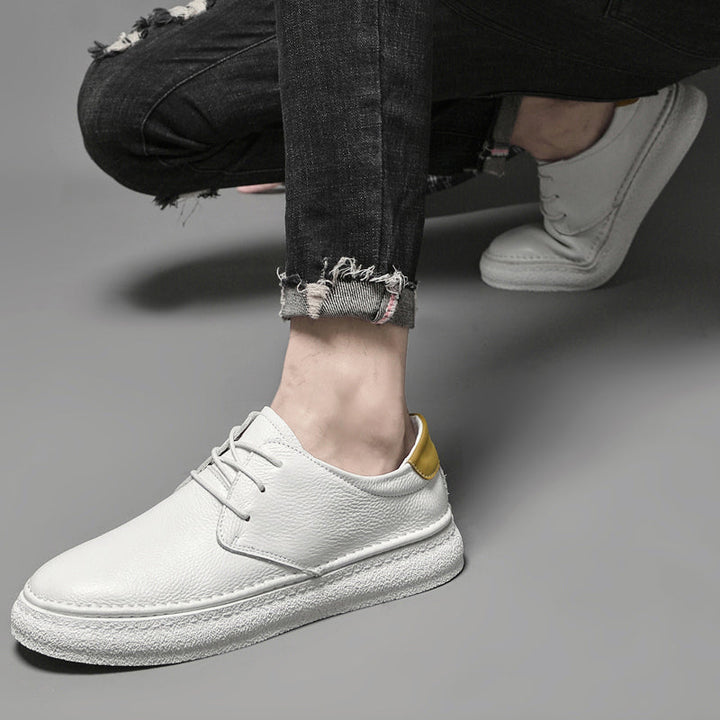 Stylish genuine leather men's Oxford shoes, classic lace-up, perfect dress or casual footwear.