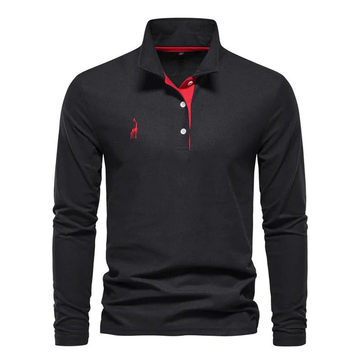 Men's long sleeve polo for a polished, comfortable look. Ideal everyday style, transitioning from casual to smart.