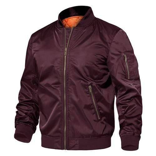 Close-up of the collar on a men's black bomber jacket, classic ribbed design, a timeless military style