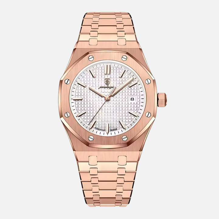 Men's accessories: A sophisticated quartz watch with a distinctive Roman numeral dial. Perfect for modern gentlemen.