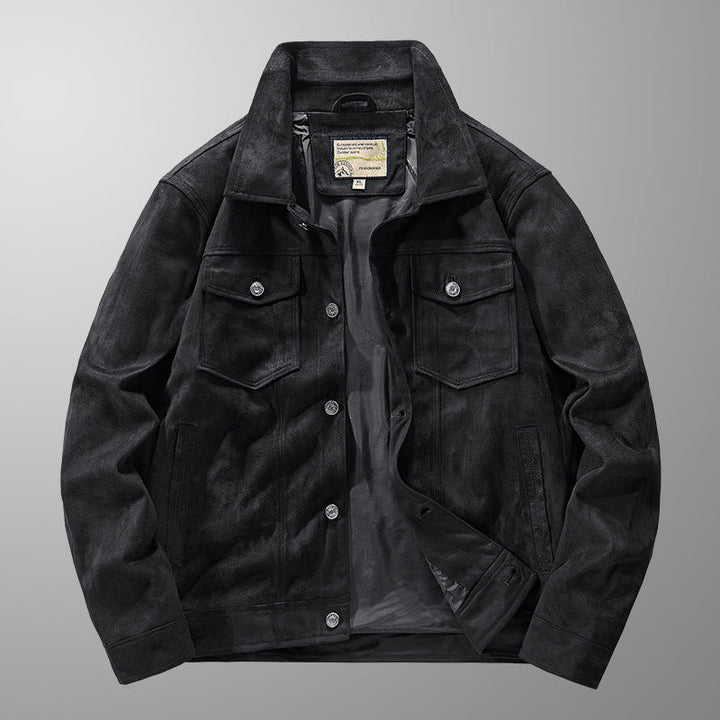 Men's Classic Riviera Jacket with Dual Zip Closure. Fashionable men's zip jacket, smart casual outerwear.