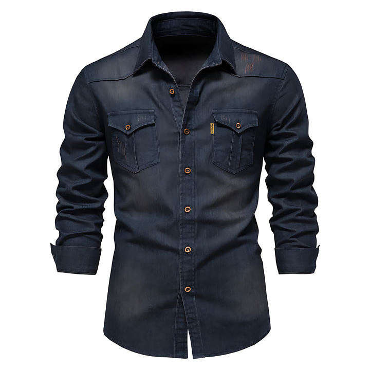 Men's adaptive fit long-sleeve button-down shirt, great for a modern, classic casual or smart casual look.