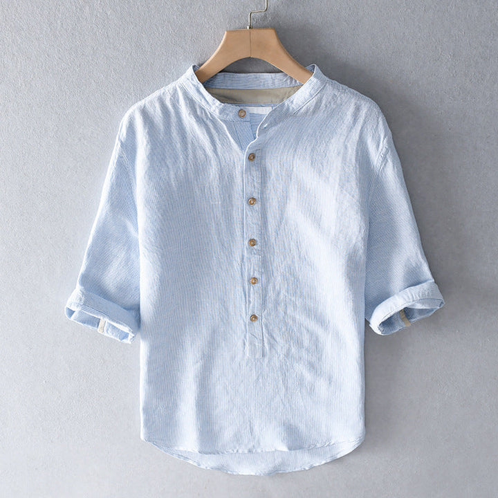 Tailored fit men's button-down shirt, long sleeve, offering a smart, classic look for versatile wear.