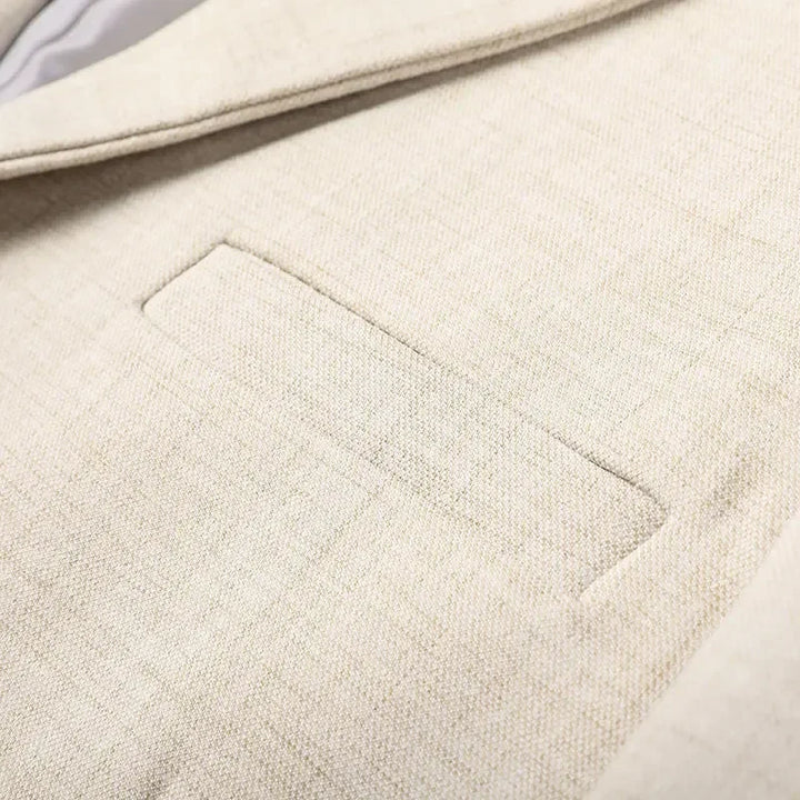 Modern men's fashion blazer, a tailored jacket offering comfort & sharp style for both business & casual looks.