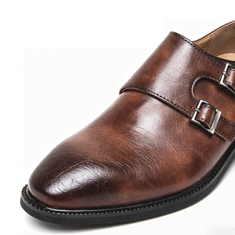 Men's Valmont slip-on loafers, a classic style in brown leather for modern, stylish men's fashion.