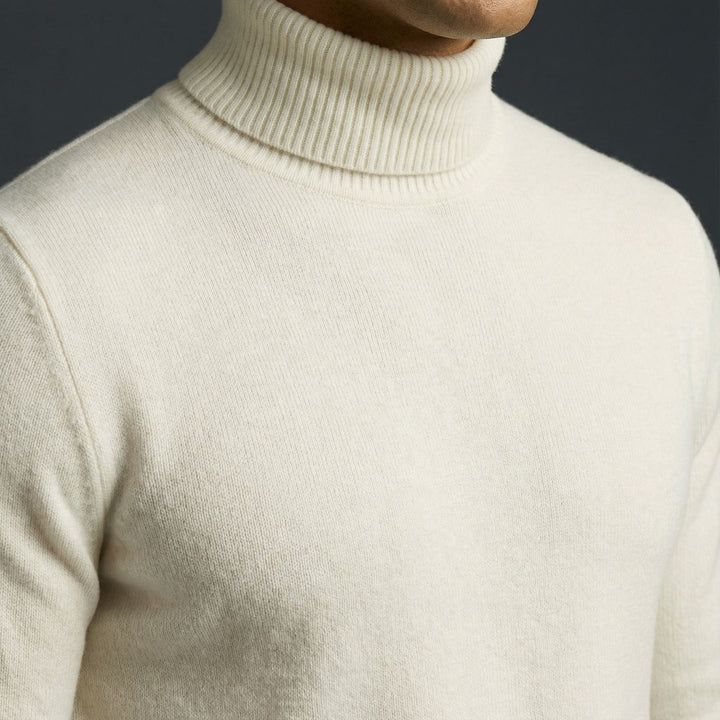 Warm men's classic turtleneck sweater, cozy pullover for cold weather. Elegant & comfortable everyday wear.