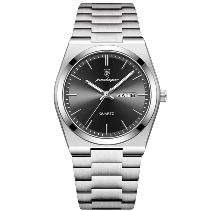 New men's classic wristwatch, a timeless accessory with a functional date display, combining versatility and elegance.
