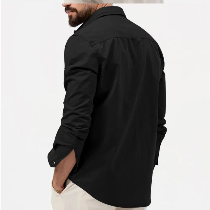 Claymore men's tactical button-up shirt, featuring quick-dry fabric for all adventure gear needs.