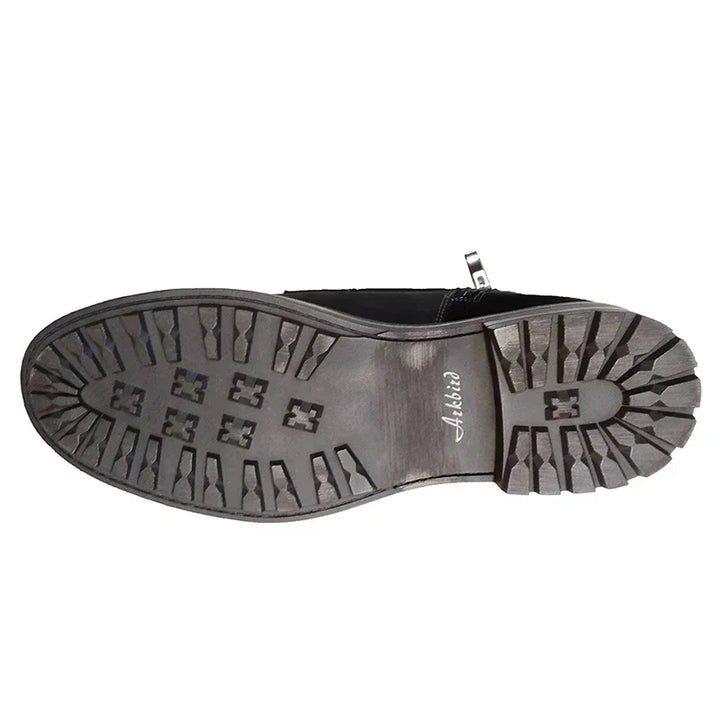 Men's Colton brown leather dress boots, sophisticated and comfortable men's footwear with durable design.