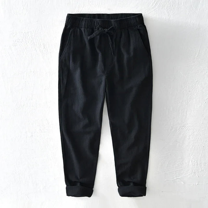 Lightweight men's spring/summer comfort pants, relaxed fit for all-day wear & effortless style. Casual trousers.