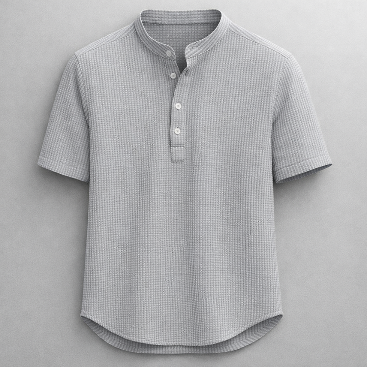Soft, long sleeve men's henley shirt for everyday comfort, ideal for casual wear and versatile men's fashion.