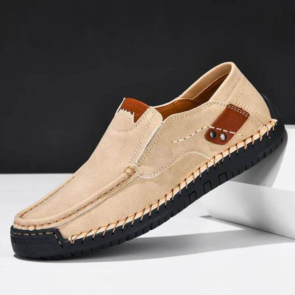 Men's comfortable slip-on shoes with strong arch support, ideal for everyday wear and casual fashion.