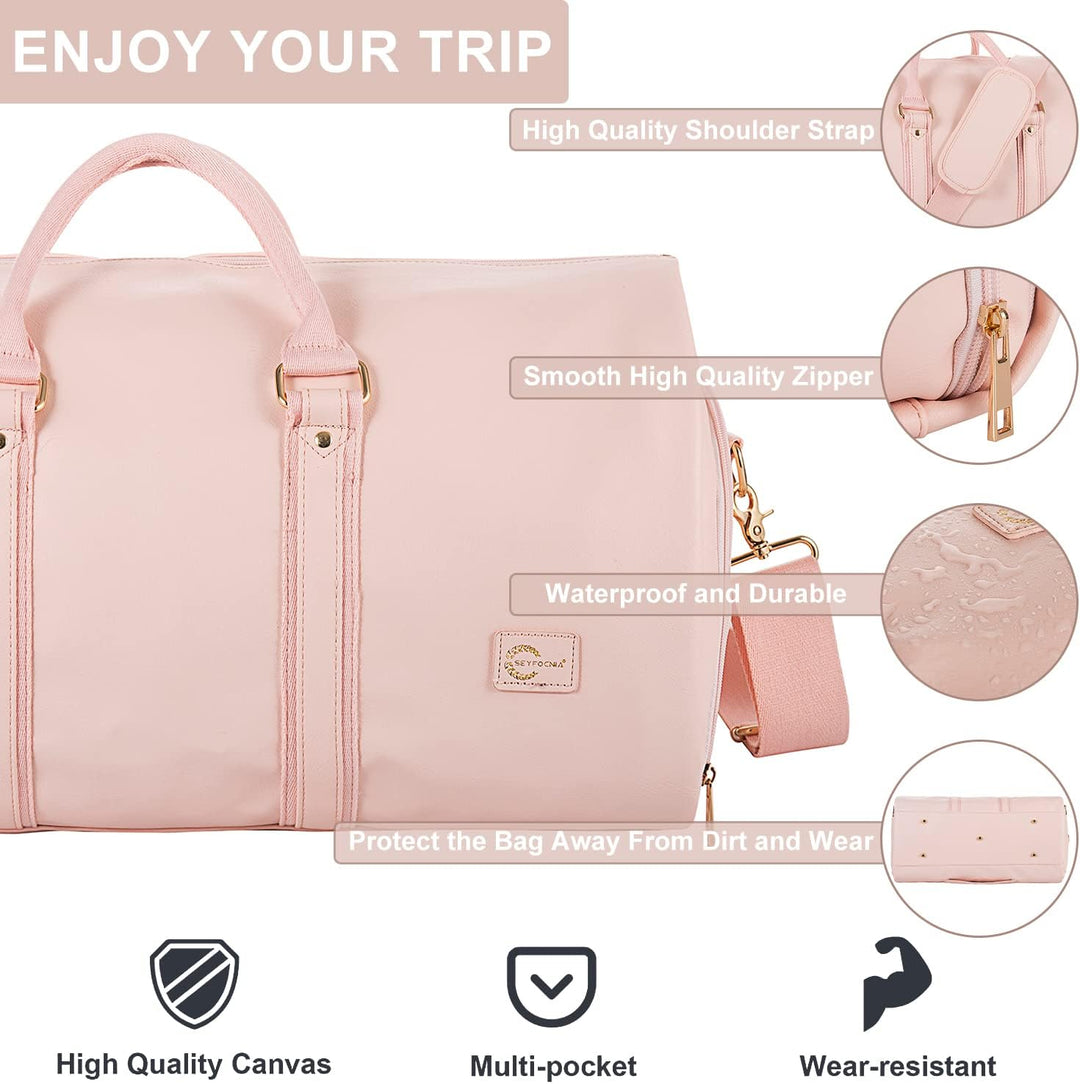 Men's durable luggage: a convertible garment duffel bag designed for modern business travel.