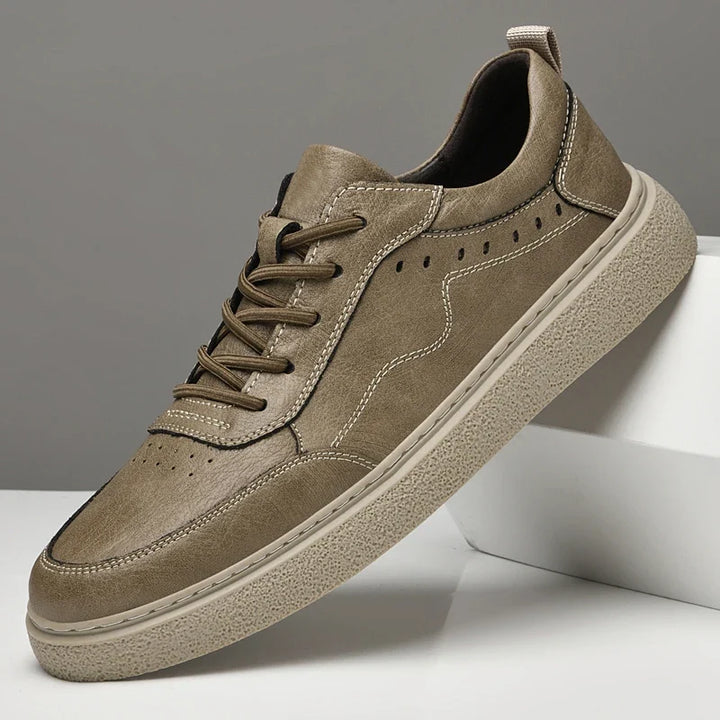 High-quality men's genuine leather casual sneakers. Designed for maximum everyday comfort & minimalist style.