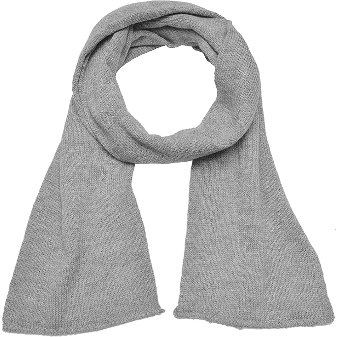 Versatile men's winter scarf, double layer knit for cold weather & stylish looks.