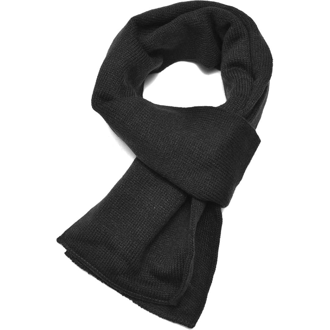 Men's cold weather double layer knit scarf, provides stylish warmth all winter.