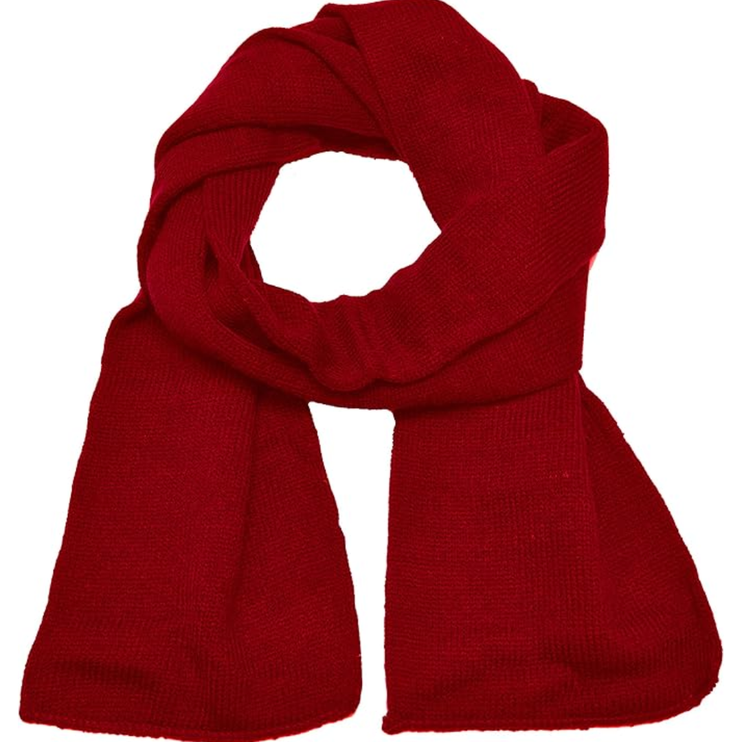 Warm men's double layer knit scarf, perfect fashion accessory for winter outfits.