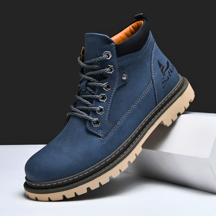 Stylish rugged men's ankle boots, ideal for hiking, walking, and casual outdoor adventures.