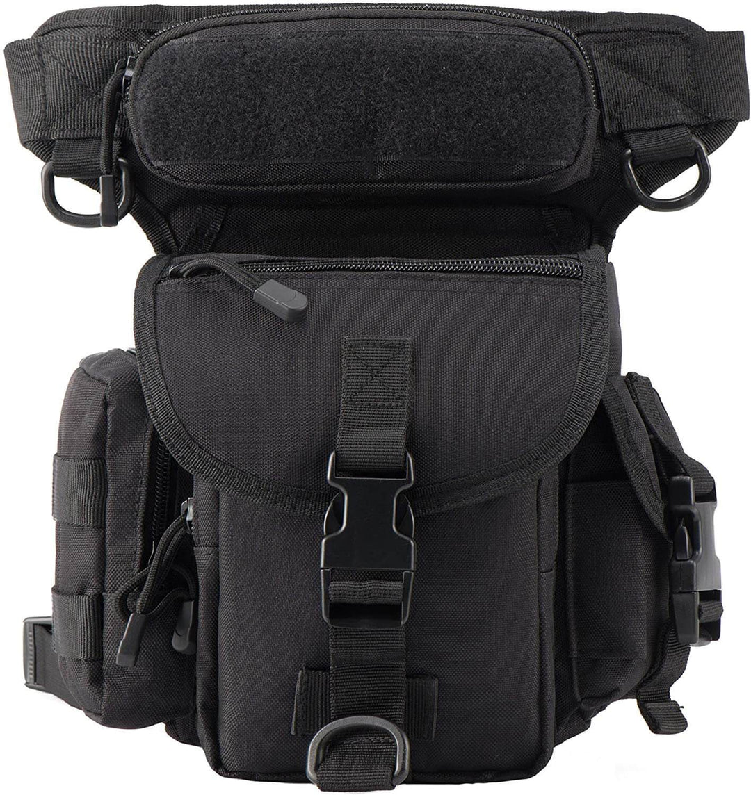 Hands-free men's outdoor drop leg bag, featuring tactical durability and multi-pockets.