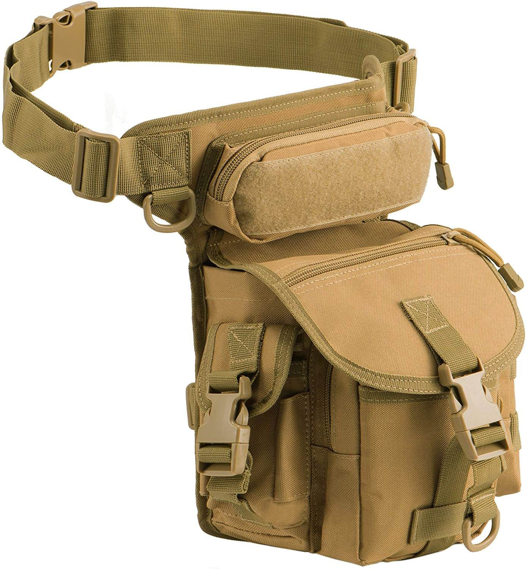 Rugged men's tactical utility leg bag, water-resistant & durable for any adventure.