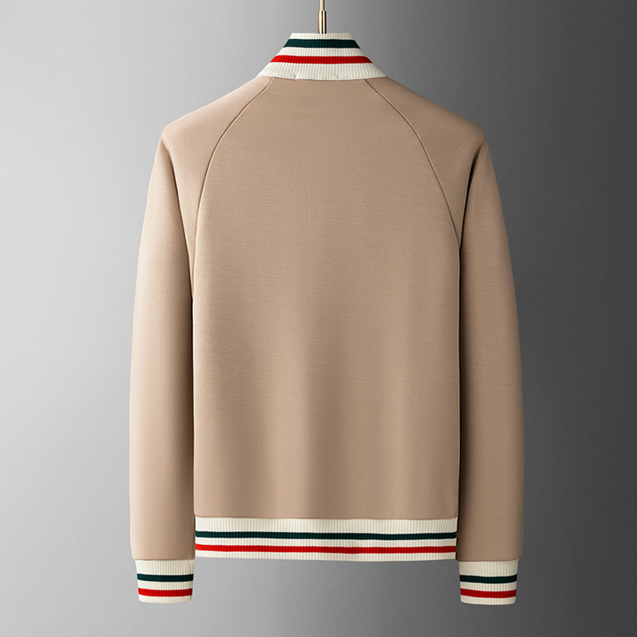 Men's fashion: Royal Navy & Legacy Cream full-zip tracksuit. Comfortable two-piece set, perfect for sportswear.