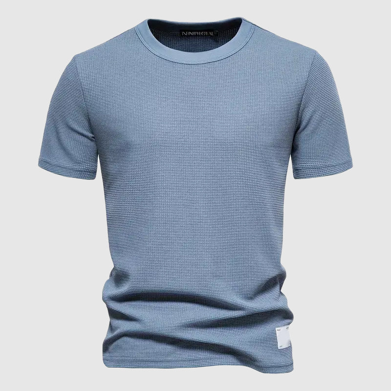 Men's Effortless Breeze Tee, a comfortable short sleeve casual top for versatile everyday wear.