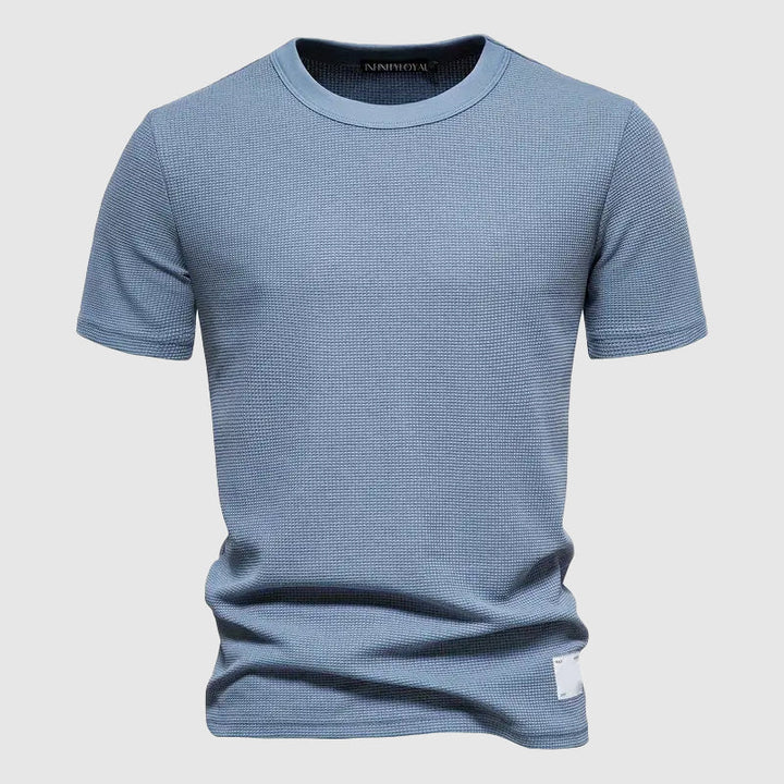 Men's Effortless Breeze Tee, a comfortable short sleeve casual top for versatile everyday wear.