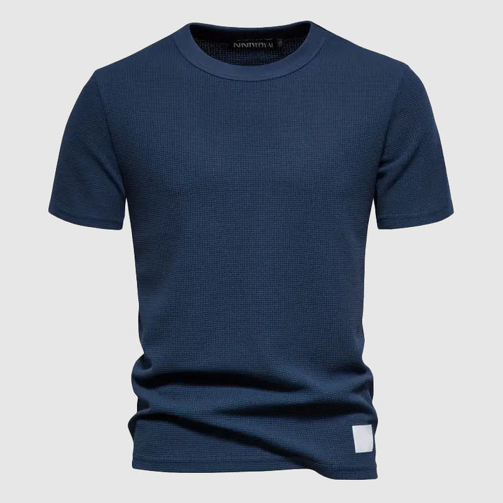 Effortless Breeze Men's Tee, a soft & comfortable short sleeve shirt for a modern, relaxed style.