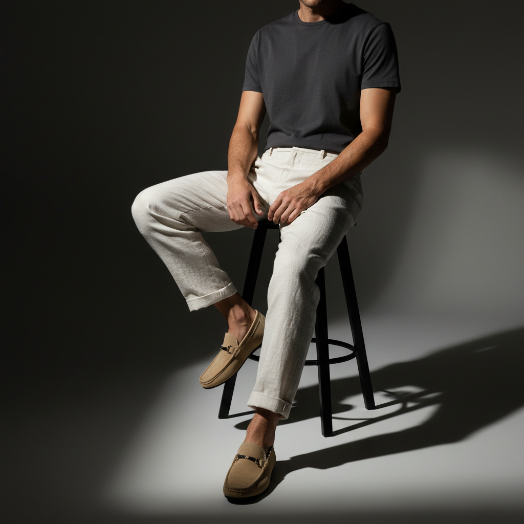 Versatile men's slip-on loafers, combining elegant style with ultimate comfort for daily wear.