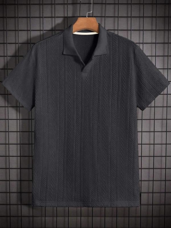 Stylish men's Elora textured polo shirt. Short sleeve, perfect for casual or smart casual summer wear.