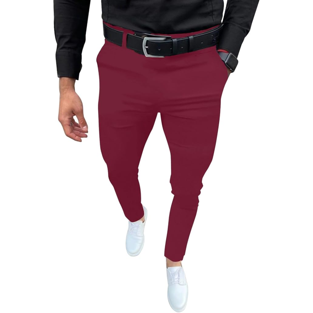 Men's stretch golf trousers, slim fit design for comfort and performance on the course.