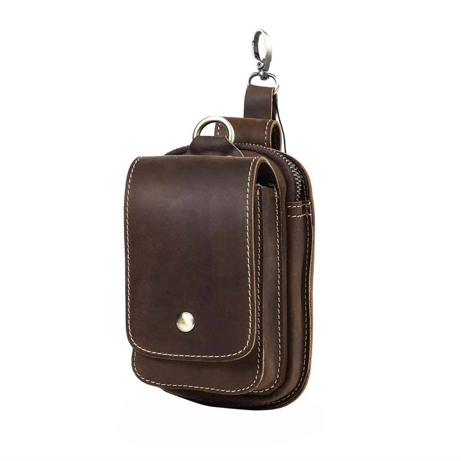 Men's everyday carry belt bag with phone holder. Secure, compact waist pouch for essentials & travel.