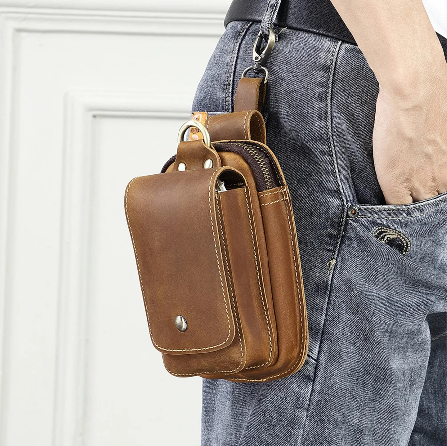 Practical men's everyday carry pouch for organizing essentials, phone, and travel accessories securely.