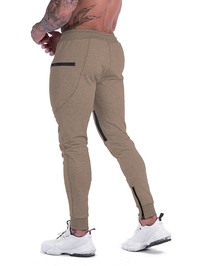 Modern men's tapered activewear joggers with a functional drawstring and comfortable fit.