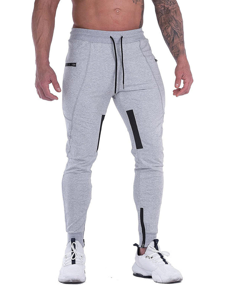 Durable cotton blend men's joggers, tapered design, perfect for activewear and casual occasions.