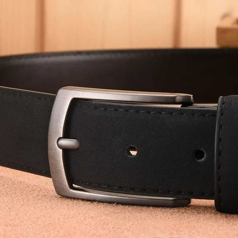 Stylish men's brown suede leather belt, a sophisticated accessory for a modern mens style.